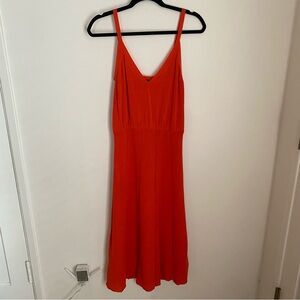 Jcrew Orange Cotton Summer Dress